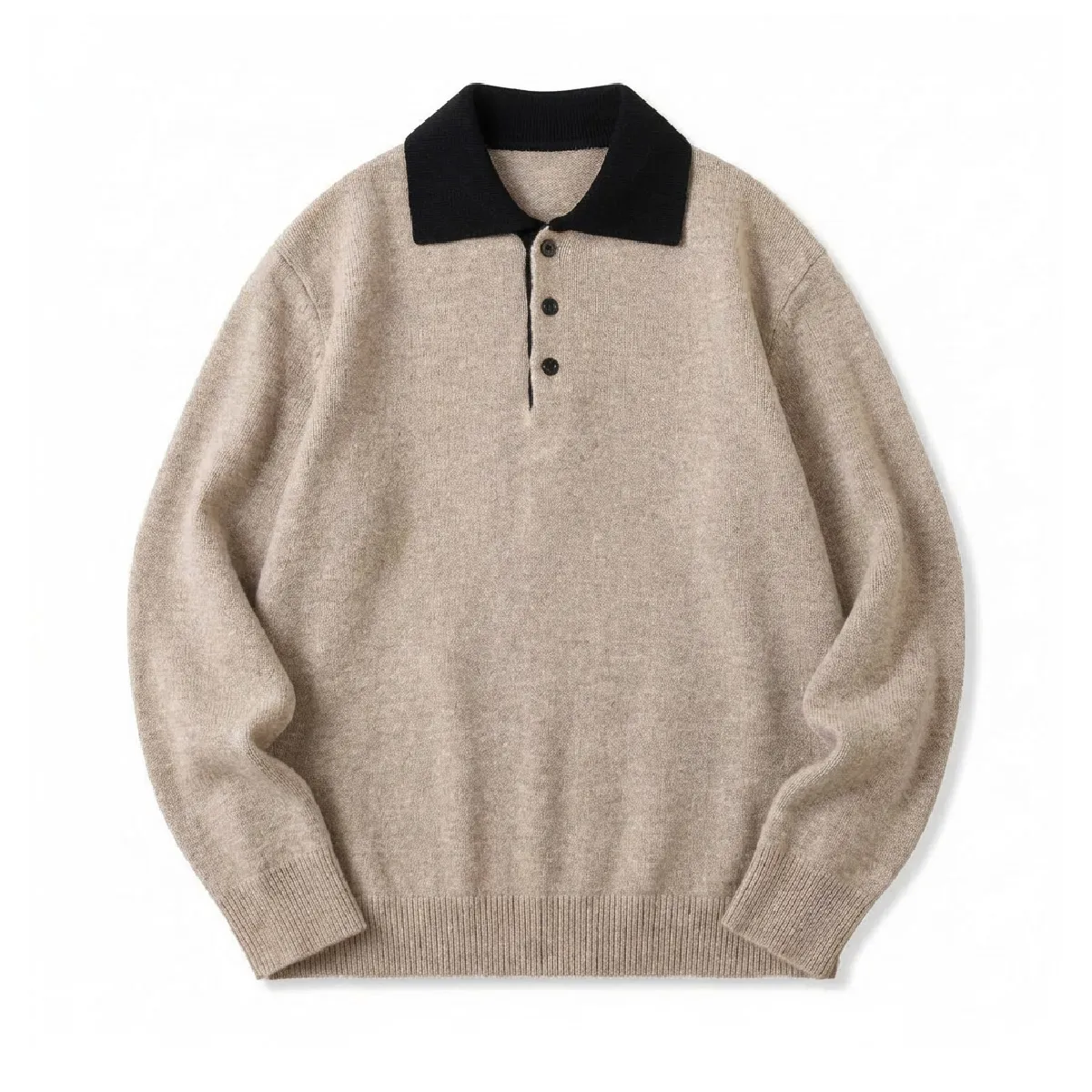 「濯機で洗える ポロ襟 ニットカットソー｜1枚で決まる 大人のきれいめコーデ」