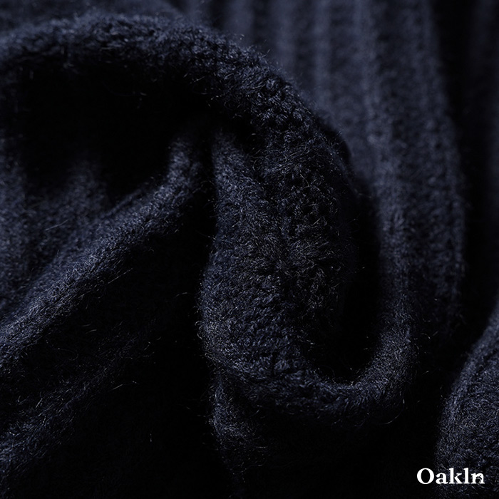 2色展開　無地ローゲージニットカーディガン-oakln