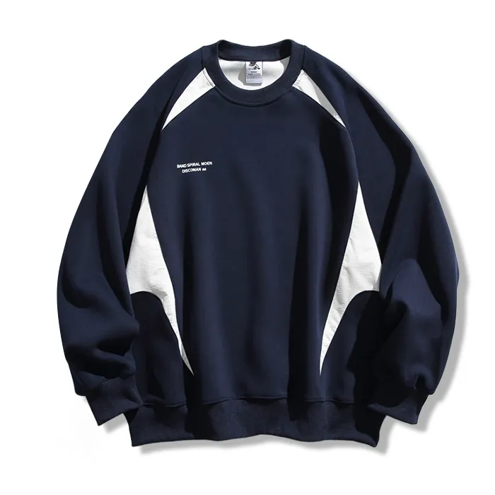 配色 切り替え スウェット メンズ スウェット ラグランスリーブ スポーティ ゆったり 体型カバー アメリカンヴィンテージ 春秋冬-Oakln