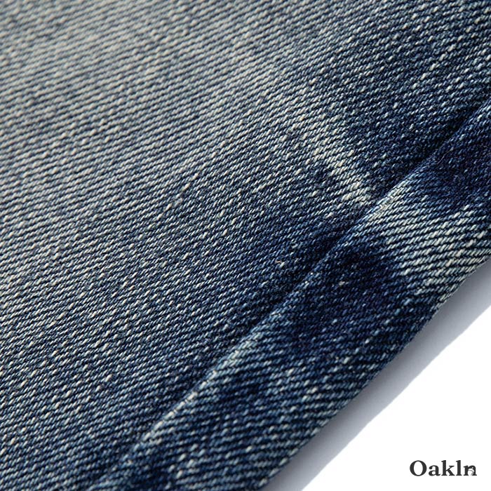 ターコイズ「Concho」ボタン付き ヘビーウェイトストレートデニム