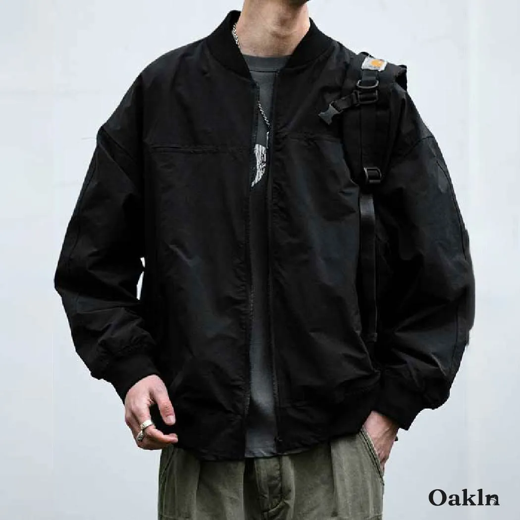 MA-1 ジャケット メンズ 撥水防風 軽量 ライトアウター ゆったり 体型カバー 春秋仕様 カジュアル-Oakln
