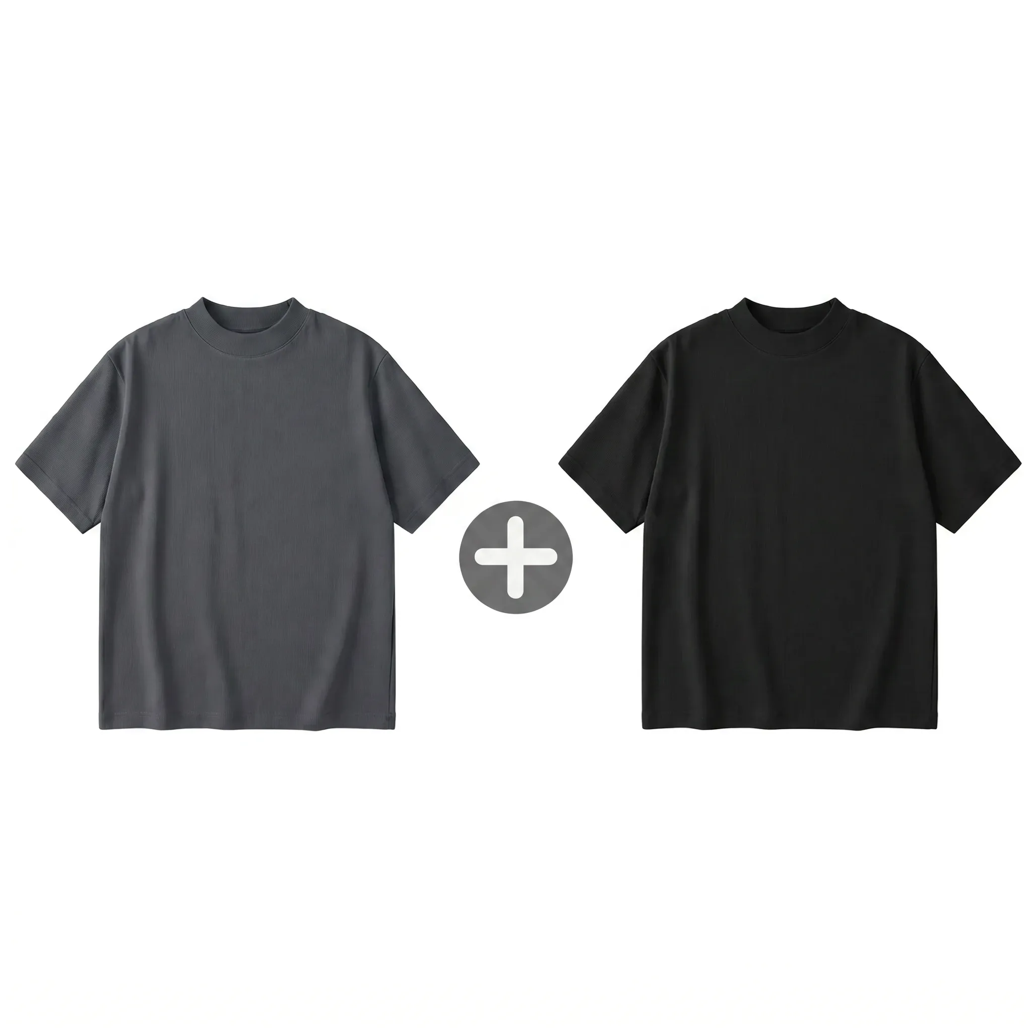 ひんやりとした着心地  ハリ感のあるシルエット  一枚でも透けにくいモックネックTシャツ
