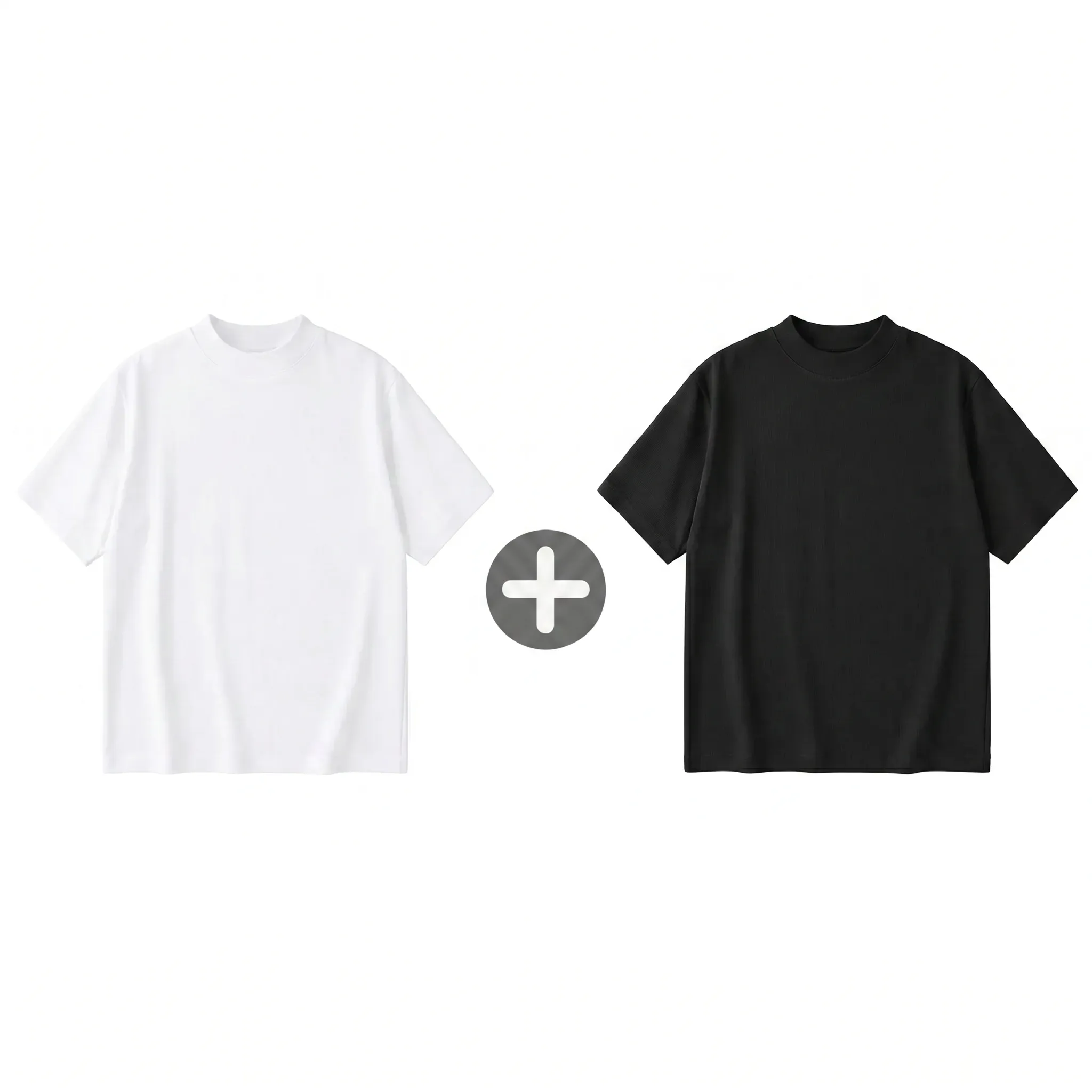 ひんやりとした着心地  ハリ感のあるシルエット  一枚でも透けにくいモックネックTシャツ