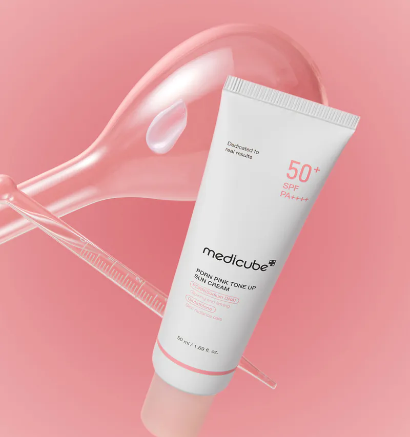 Medicube PDRN 粉紅亮澤防曬霜 SPF50+ PA++++【50ml+20ml兩隻裝】美白 提亮膚色 保濕
