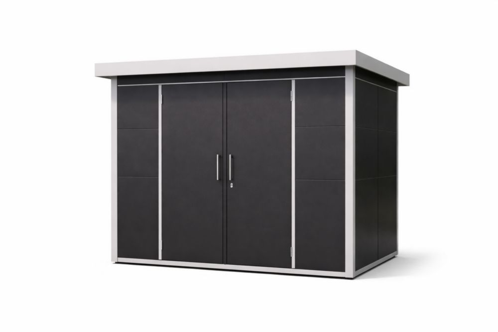 Outdoor Storage Shed Composite Panels Black 213x170x120cm(H × W × D)