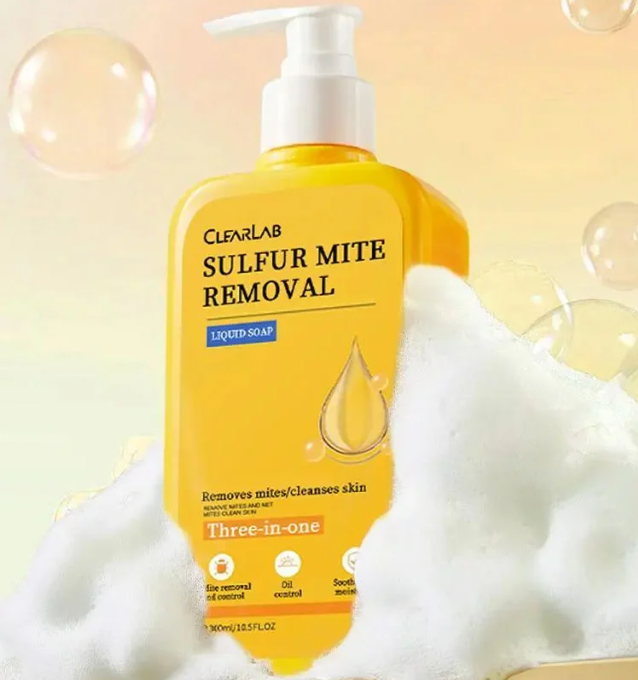 เจลอาบน้ำกำมะถันสูตรสามในหนึ่ง