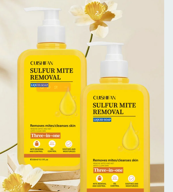 เจลอาบน้ำกำมะถันสูตรสามในหนึ่ง