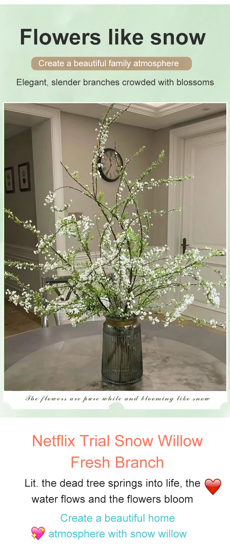 Elegant dry branch floral arrangement
