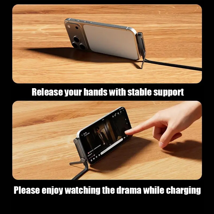 【Stand + Charging Cable】Two-in-One Foldable 240W Fast Charging Cable