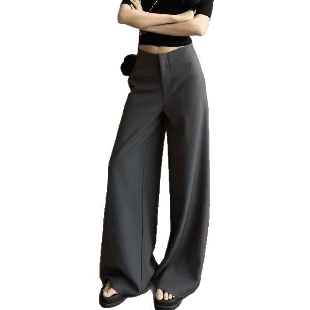 multiwear widelegged pants casual pants Soft versatile Design temperament Spring Suit Pants Women Lo
