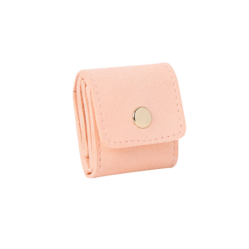 Microfiber leather light luxury compartment jewelry storage bag