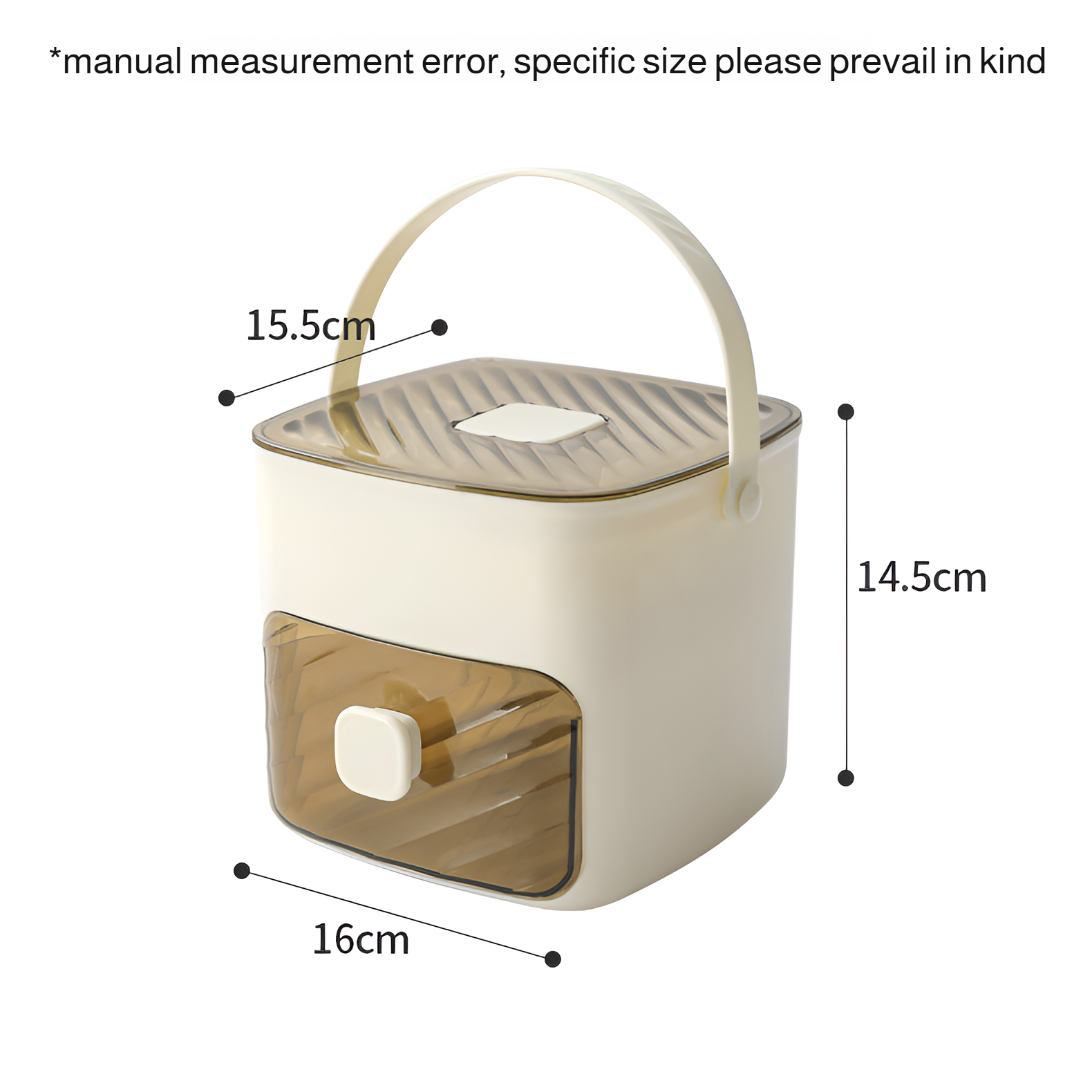 Portable push-type ice tray, ice cube mold, ice box, summer home double-layer ice maker with drawer,