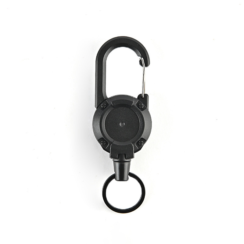 Anti-theft retractable wire rope keychain