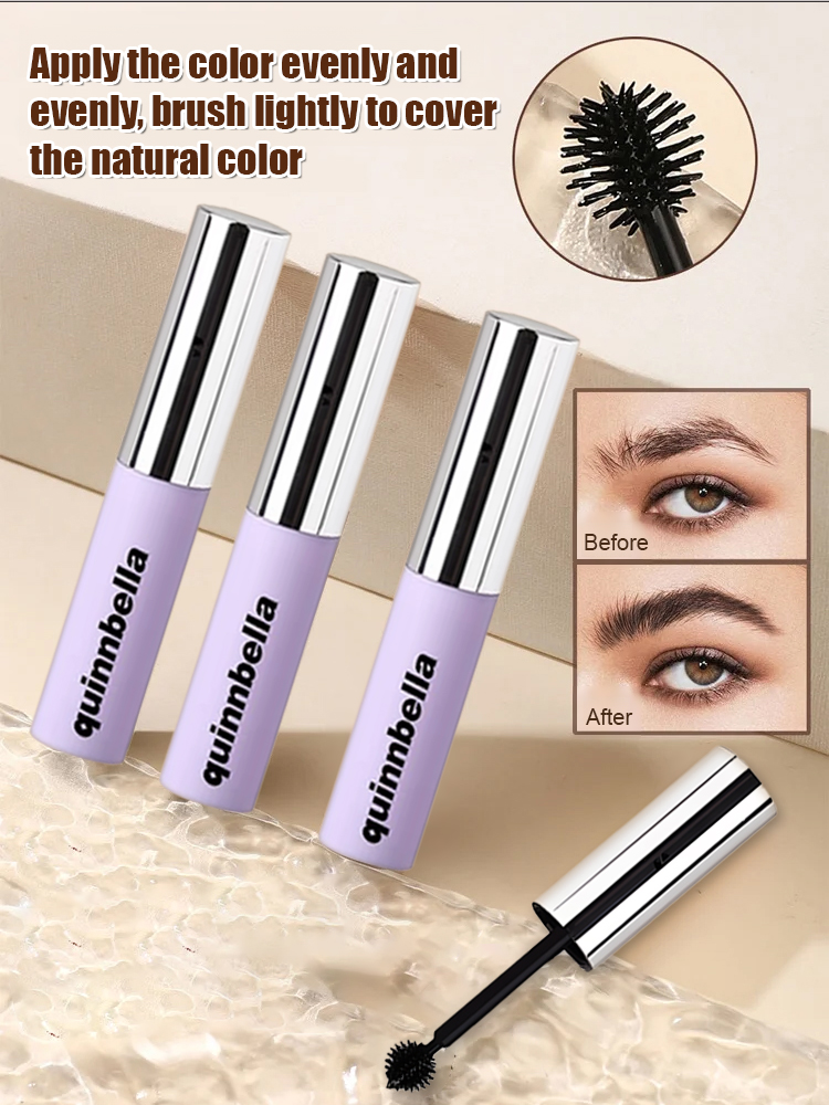 Long-lasting eyebrow tint with sea urchin brush