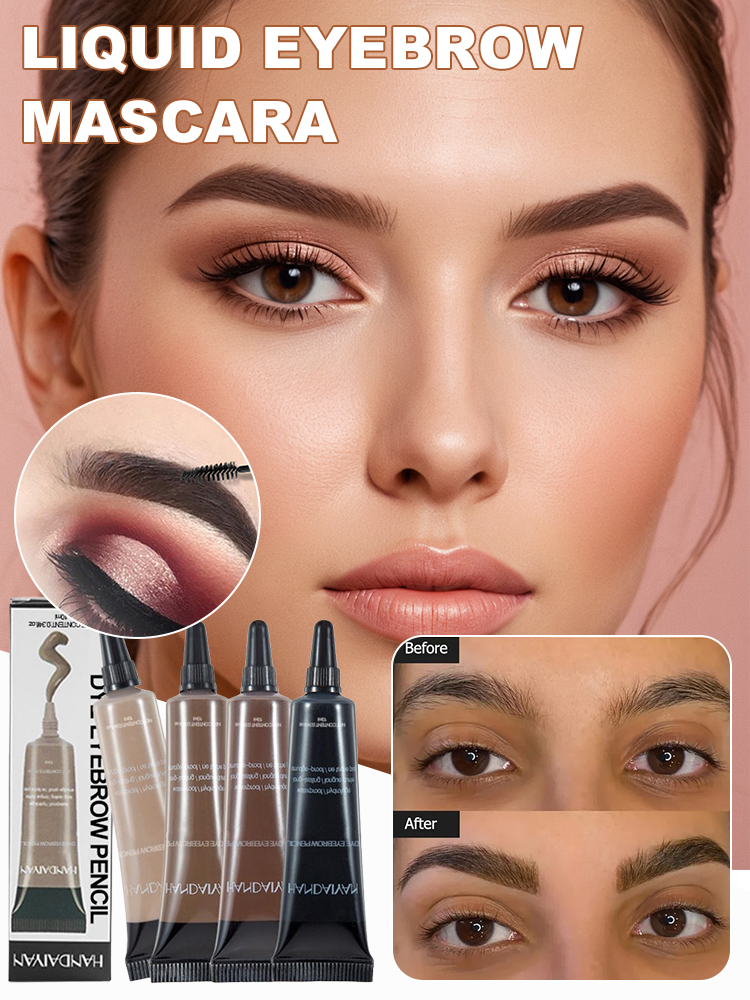 Long-lasting waterproof and smudge-proof liquid eyebrow tint