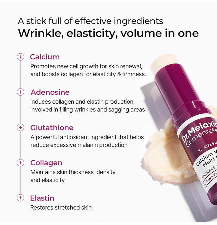 Wrinkle-lightening and firming eye cream stick