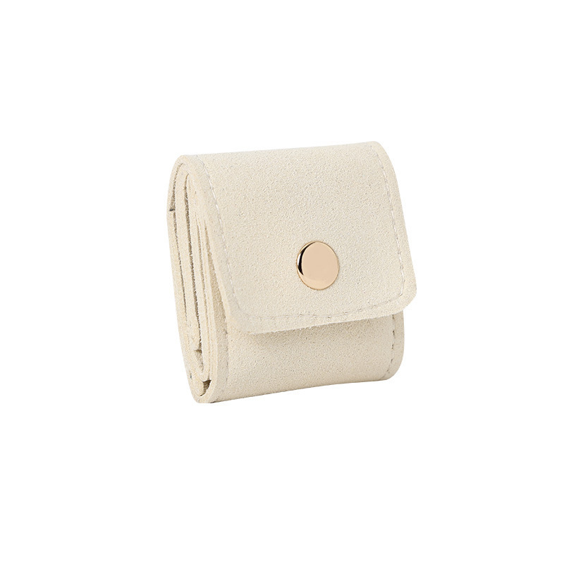 Microfiber leather light luxury compartment jewelry storage bag