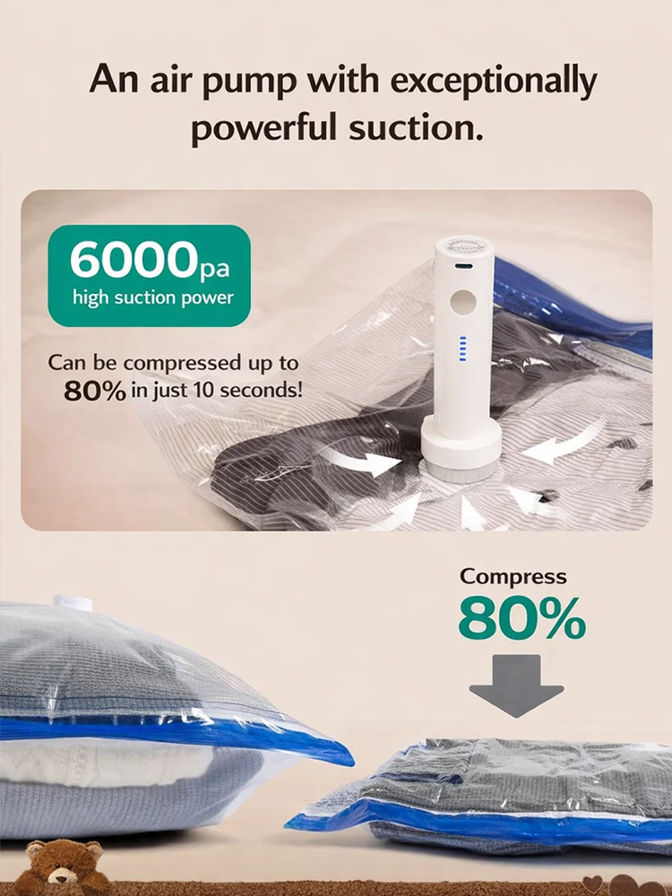 3 Seconds Fast Space-saving Vacuum Storage Bag