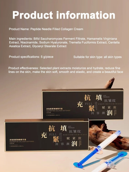 Peptide needle-filled collagen cream