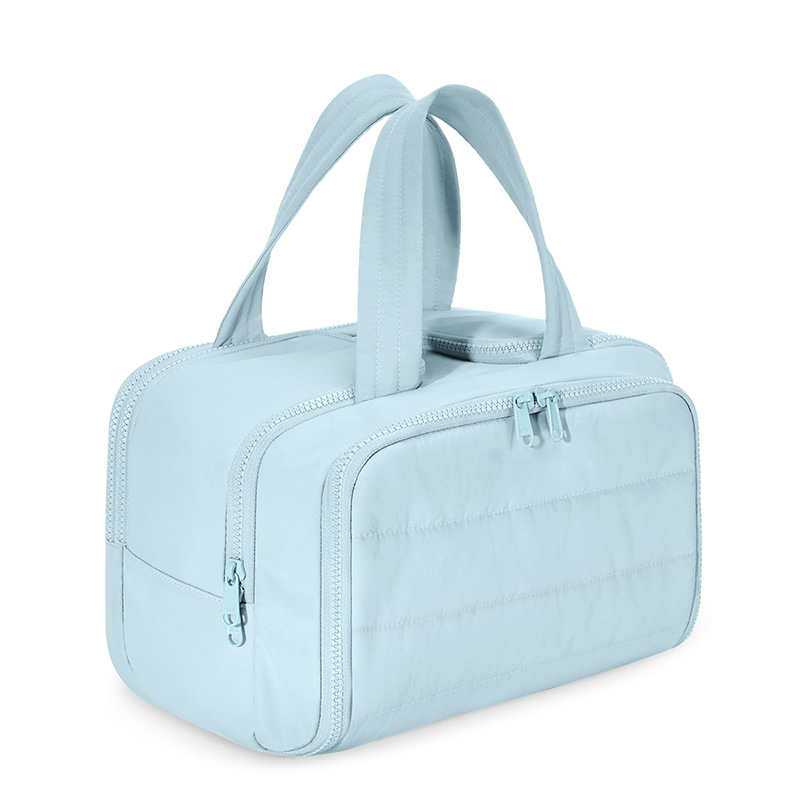 Feihong large-capacity cosmetic bag, convenient portable toiletry bag, fluffy large size with wide o