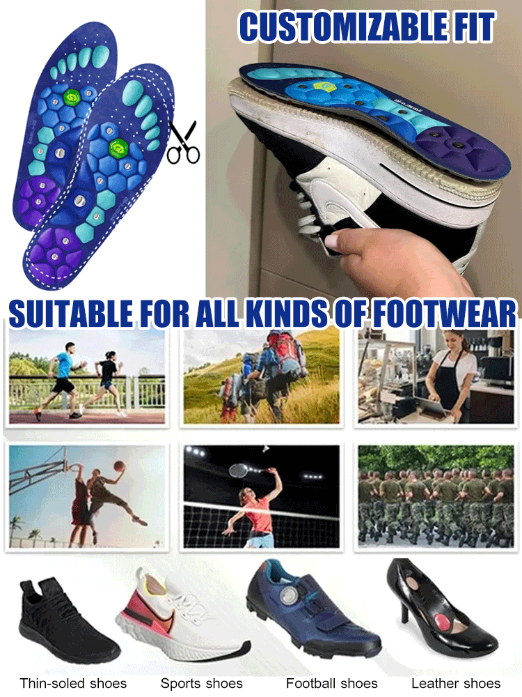 Magnetic acupoint massage insoles