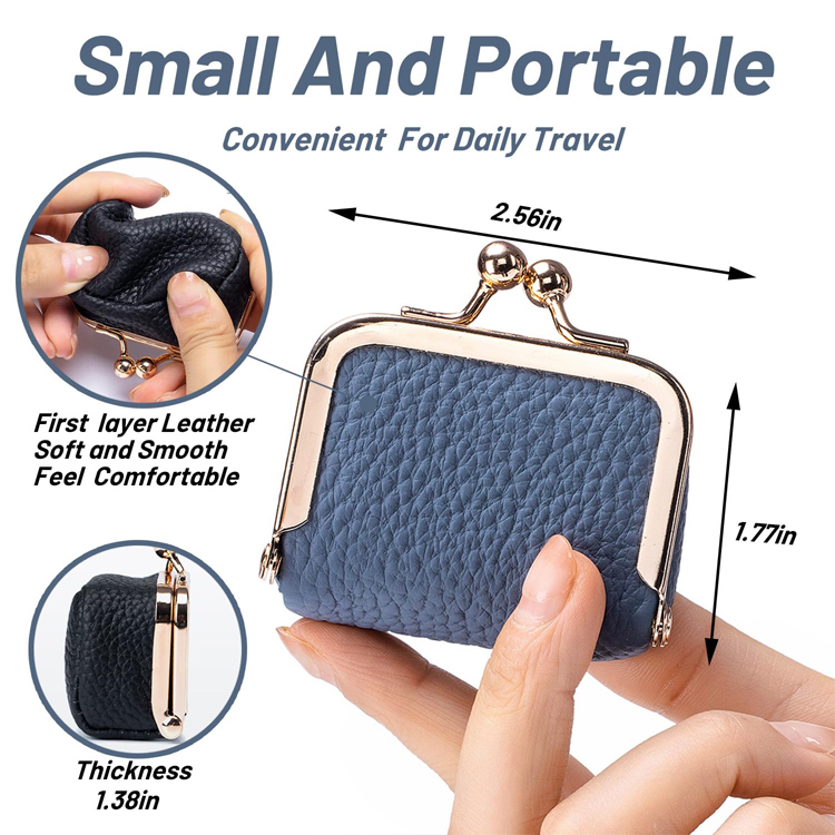 Genuine Leather Small Diamond Ring Jewelry Coin Purse