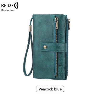 Multi-slot tri-fold long clutch