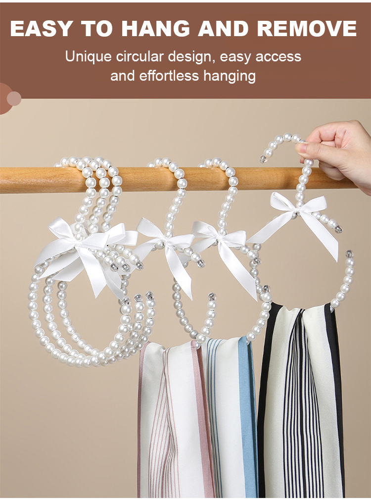 Light luxury pearl non-slip seamless coat and hat hook