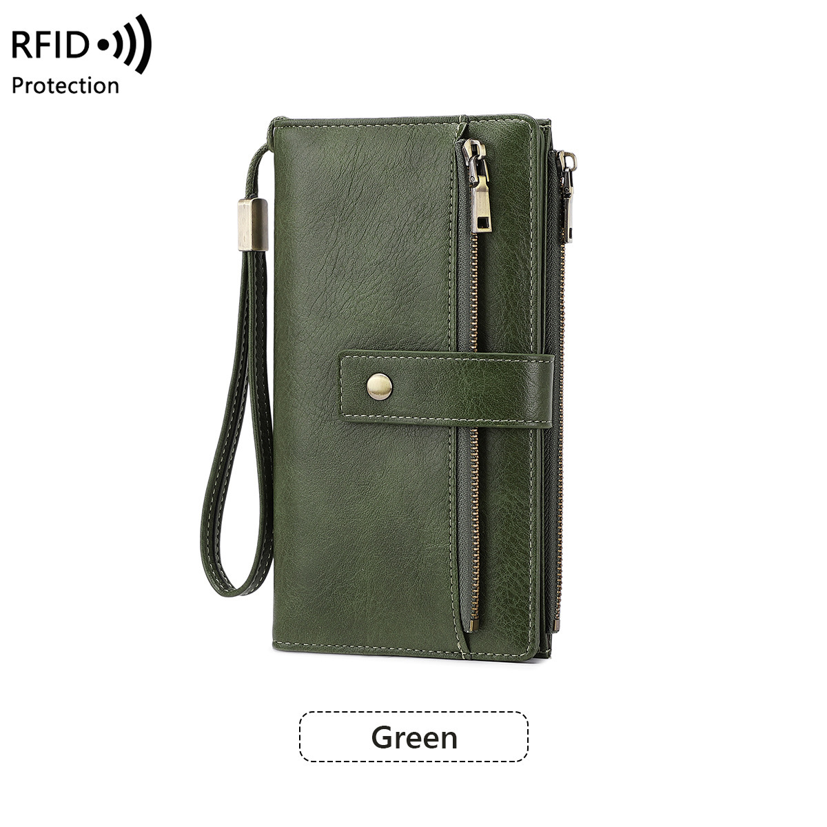 Multi-slot tri-fold long clutch