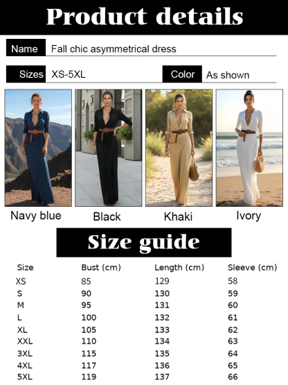 Elegant Asymmetrical Dress for Autumn