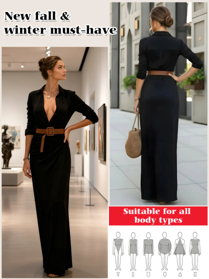 Elegant Asymmetrical Dress for Autumn