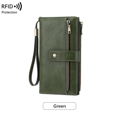 Multi-slot tri-fold long clutch
