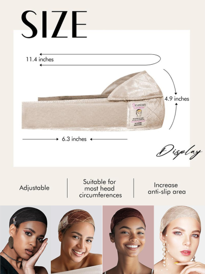 Adjustable forehead wig fixing strap