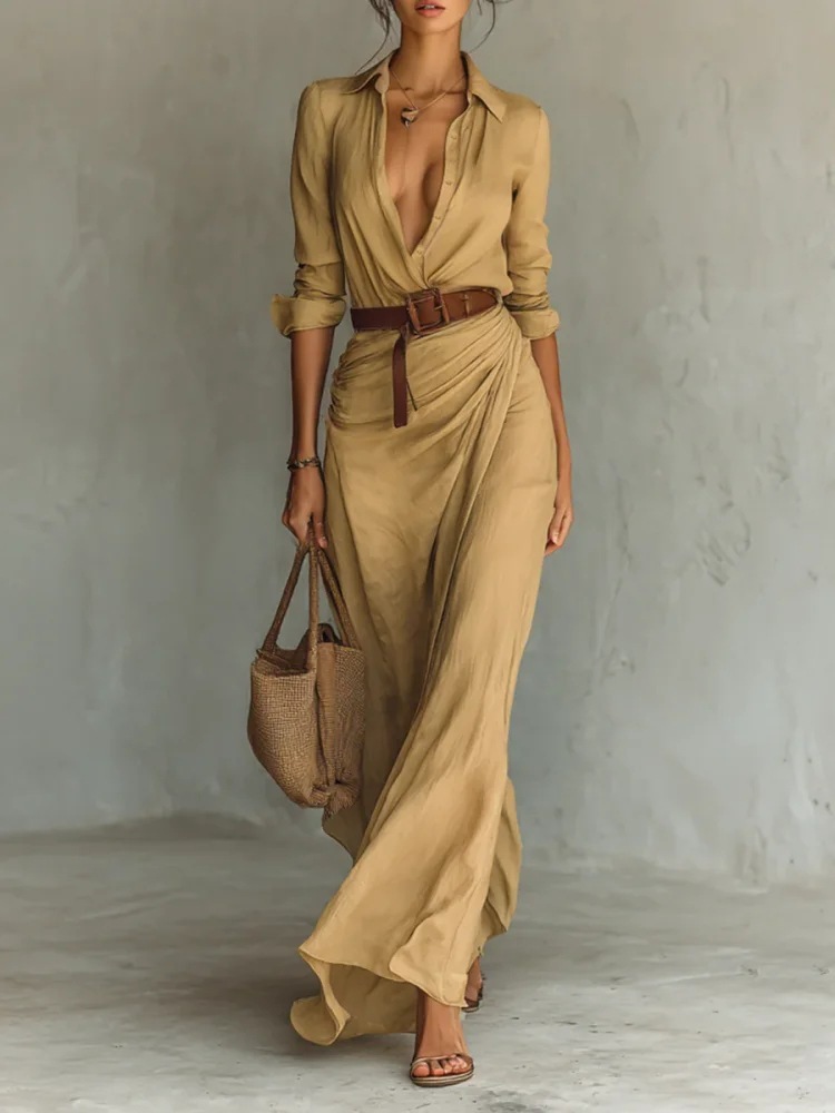 Elegant Asymmetrical Dress for Autumn