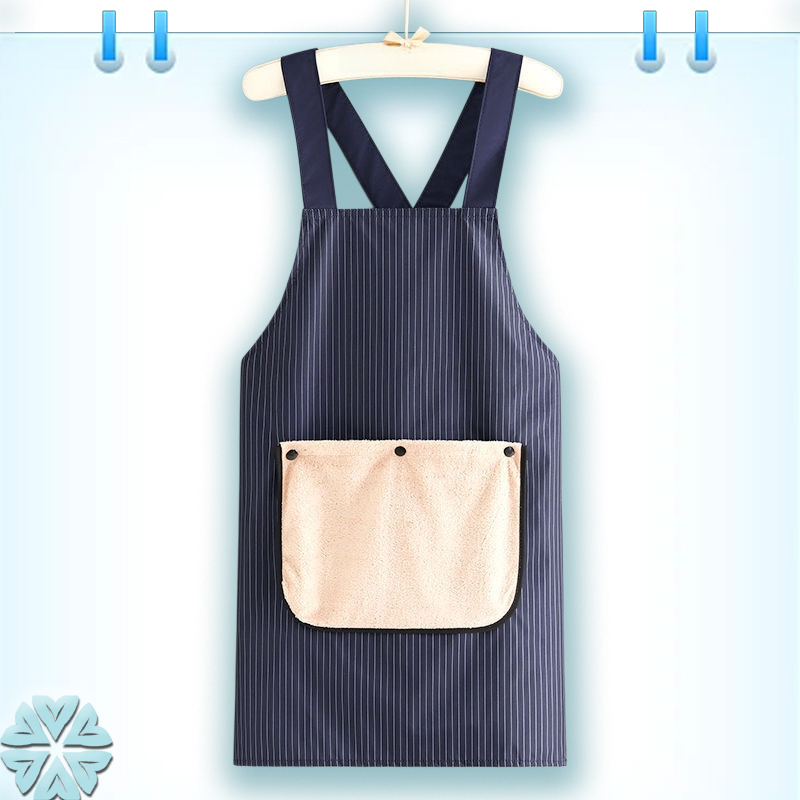 Removable Thickened Waterproof and Oil-proof Apron with Hand Towel