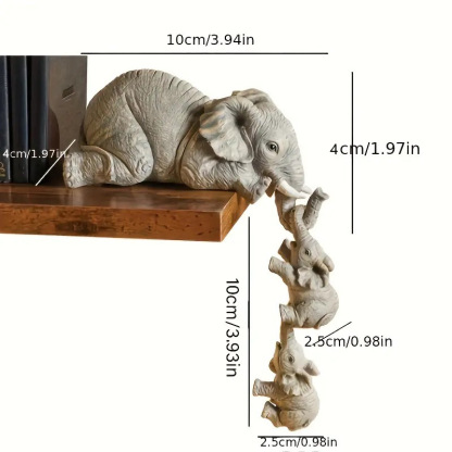 Auspicious Long-Life Elephant Ornament Set