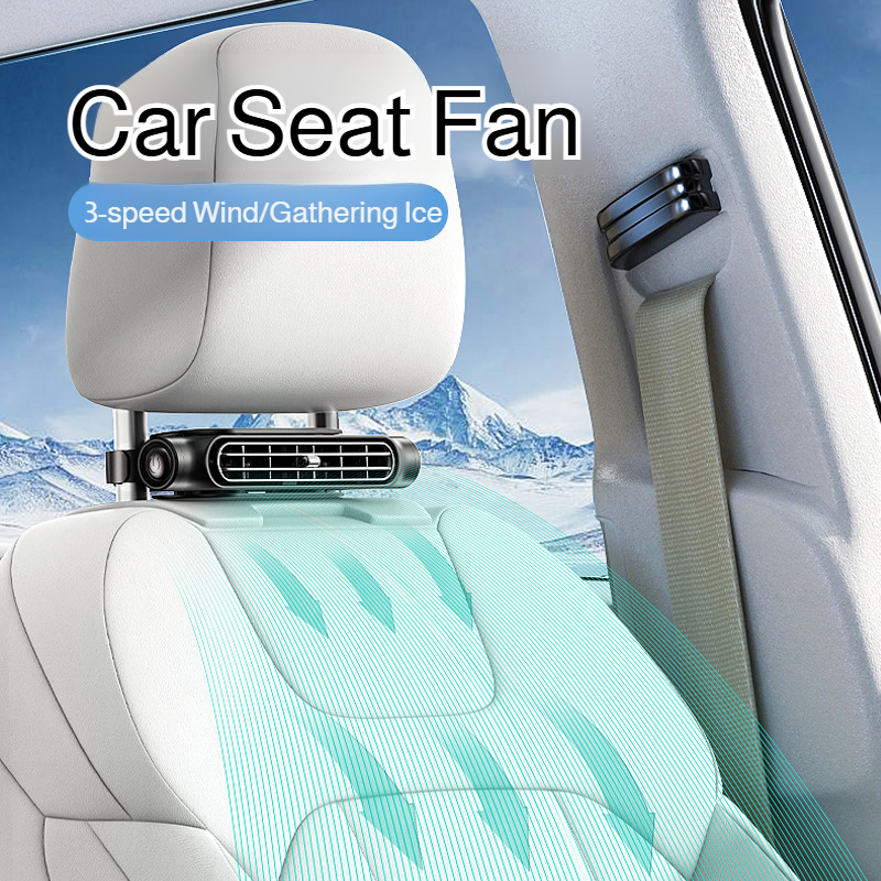 Silent car fan with high-power ventilation and cooling, USB plug-in car fan.