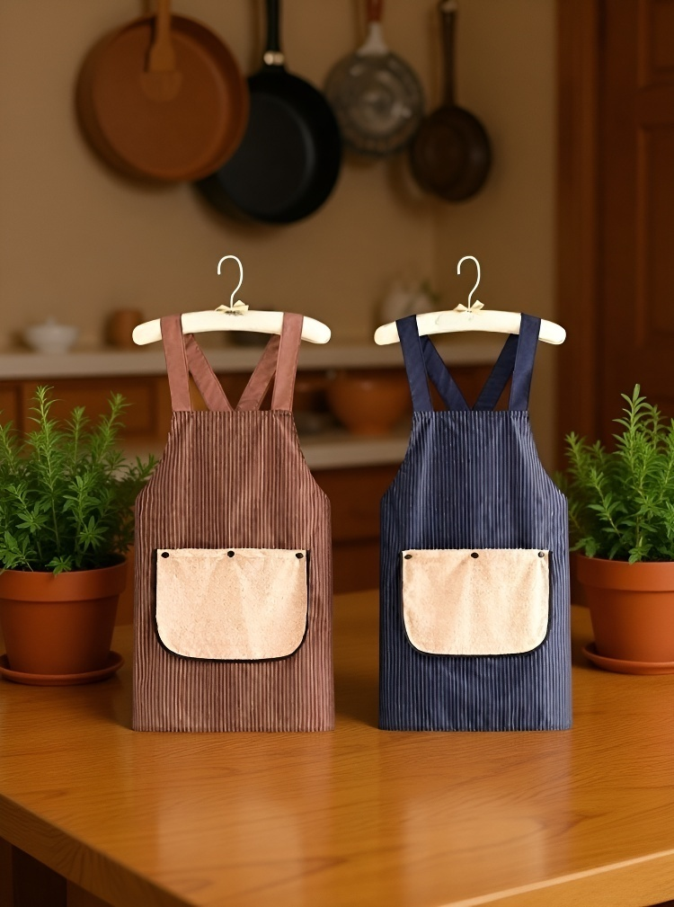 Removable Thickened Waterproof Apron with Hand Towel for Kitchen Use
