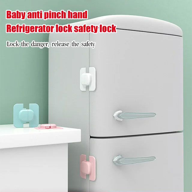 Refrigerator lock kids safety cabinet door lock, baby square safety lock