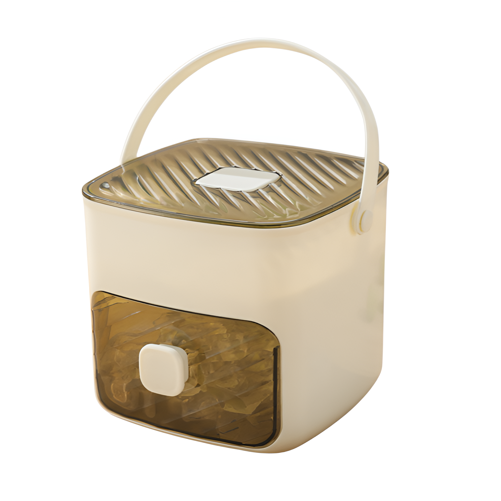 Portable push-type ice tray, ice cube mold, ice box, summer home double-layer ice maker with drawer,