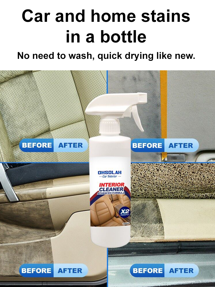 No-rinse car interior cleaner