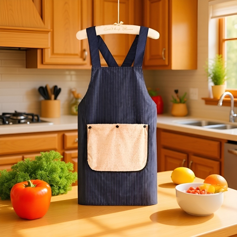 Removable Thickened Waterproof and Oil-proof Apron with Hand Towel