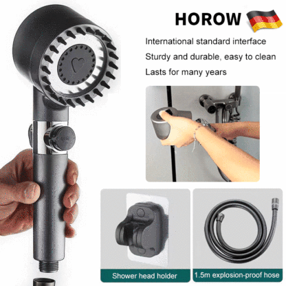 German massage multifunctional one-button adjustment shower head