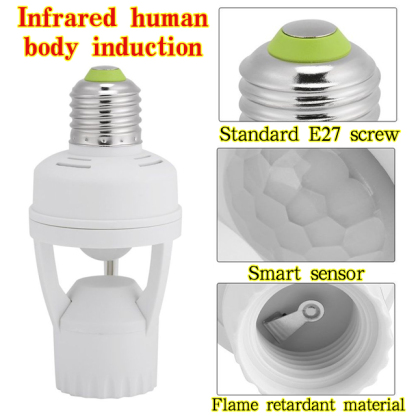 Infrared Human Body Sensor Lamp Holder