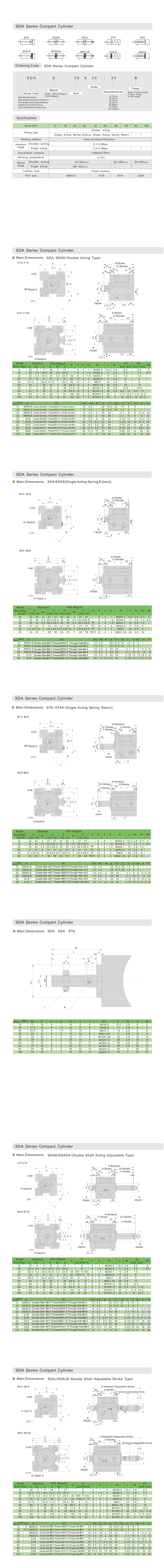 SDA Series Compact Cylinder