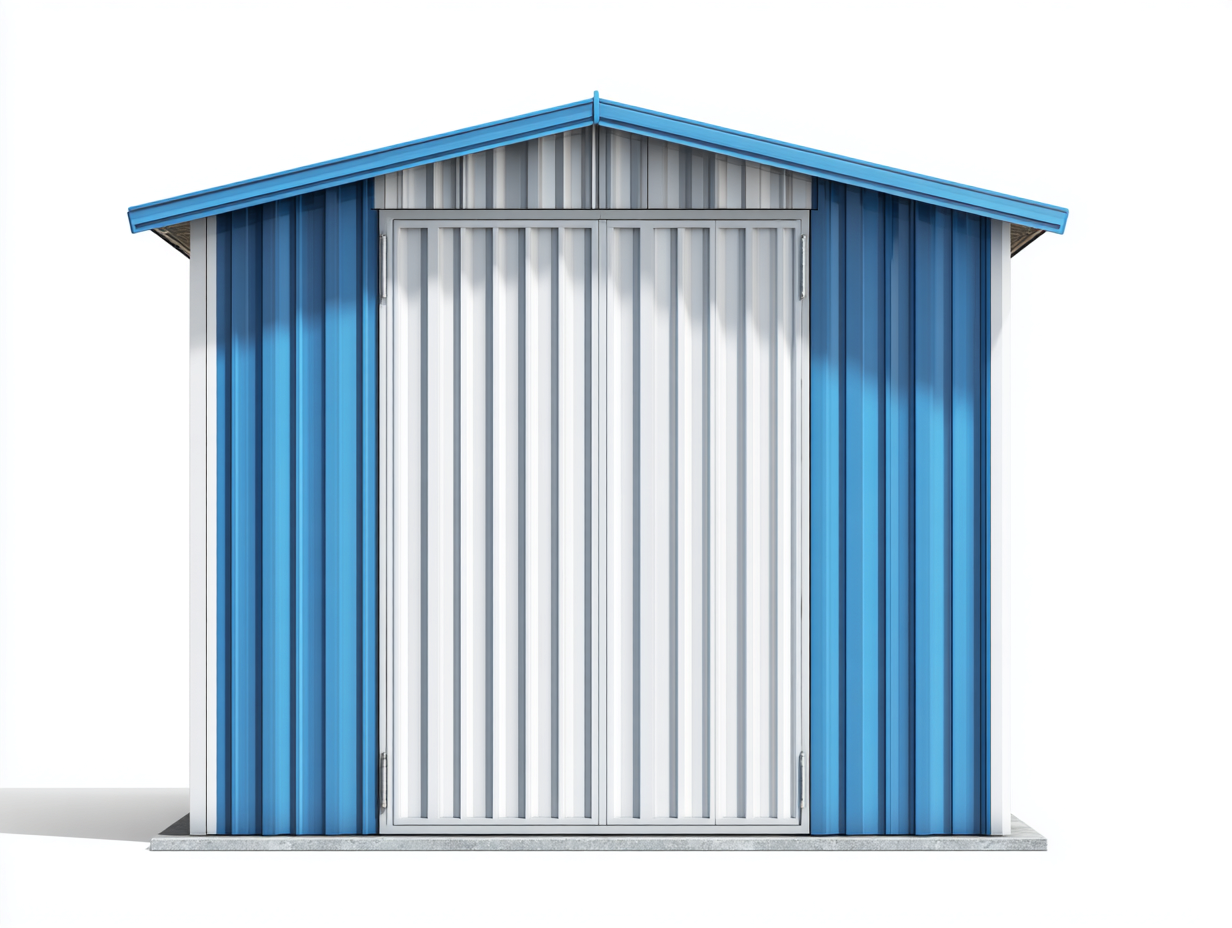 Garden Shed Metal Storage House 210x150x200 cm - Blue-White - Modern Design-Comfyix