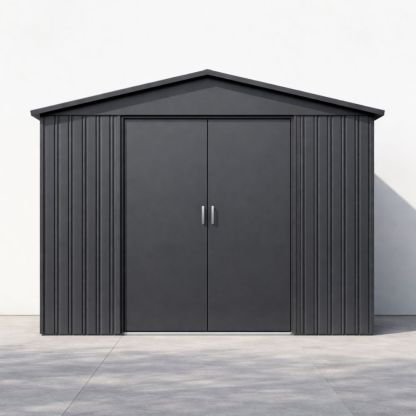 Gray Steel Outdoor Storage Shed 315x205x177 cm