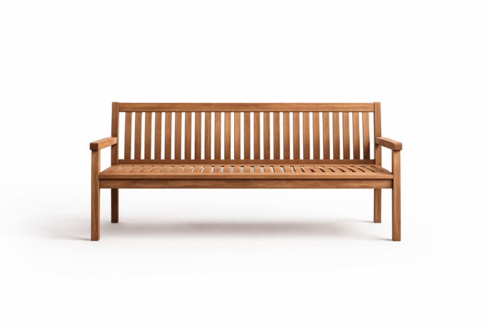 Teak Outdoor Bench 150x60x85 cm Natural Finish