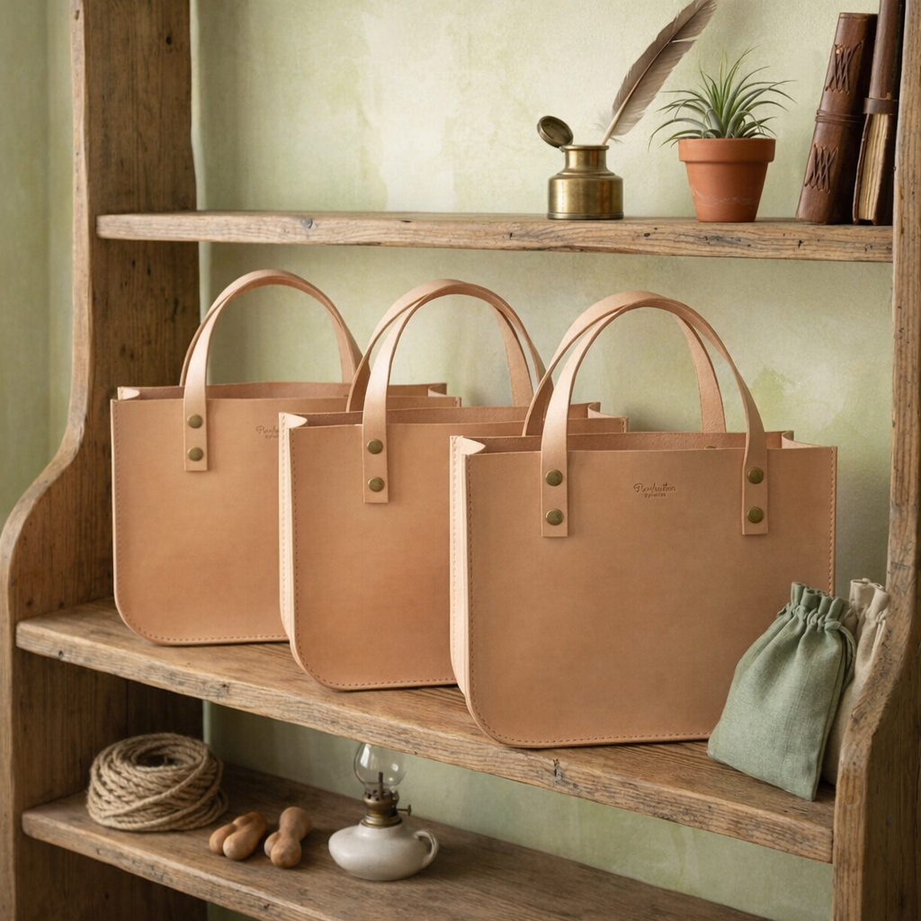 Leather Tote | Time