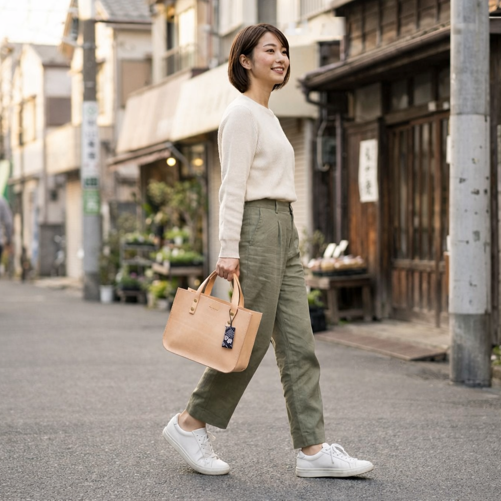 Leather Tote | Time